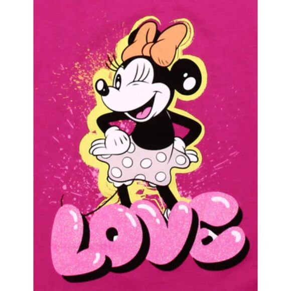 Disney Minnie Mouse Girls Toddler 2-Piece Short Set FuchsiaSizes 2T–4T - Picture 2 of 3